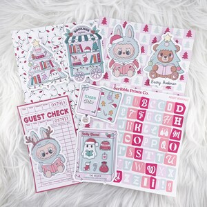 Merry Bookmas – Collageset voor junkjournalisten // Collectie matte stickers