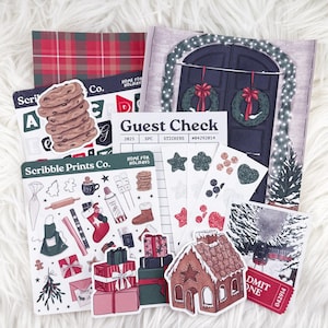 Home For The Holidays – Junk Journal Collage Kit // Matte Sticker Collection