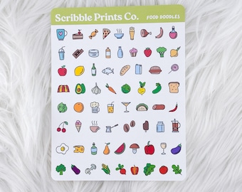 Food Doodles – Deco // Matte Journal Stickers