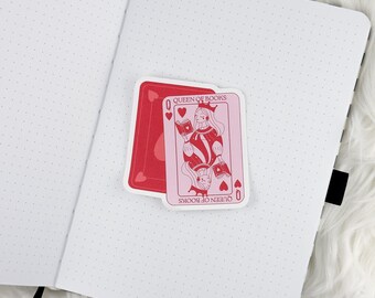Queen Of Books // Large Matte Deco Sticker for Journals