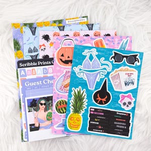 Summerween – Junk Journal Collage Kit // Matte Sticker Collection