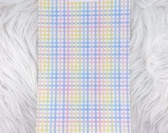 Rainbow Plaid – Journal Backgrounds // Matte Sticker Paper