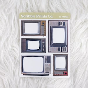 TV Frames – Journal Deco // Matte Stickers
