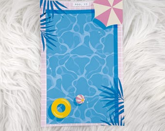Pool V3 – Journal Backgrounds // Matte Sticker Paper