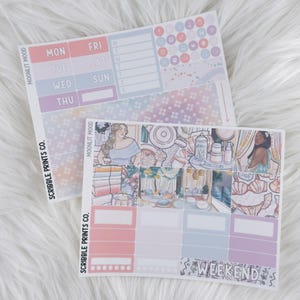 Moonlit Mood – Matte Hobonichi Cousin Weekly Sticker Kit