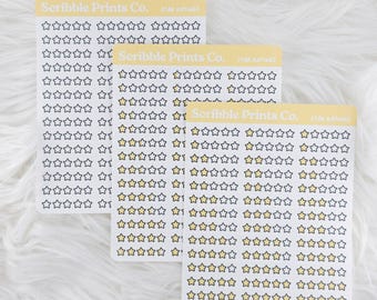 Star Rating Sticker Sheet // Matte Reading Journal Stickers