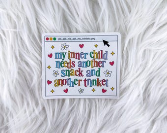 My Inner Child // Large Matte Deco Sticker for Journals