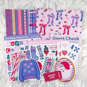Holiday Cheer – Junk Journal Collage Kit // Matte Sticker Collection