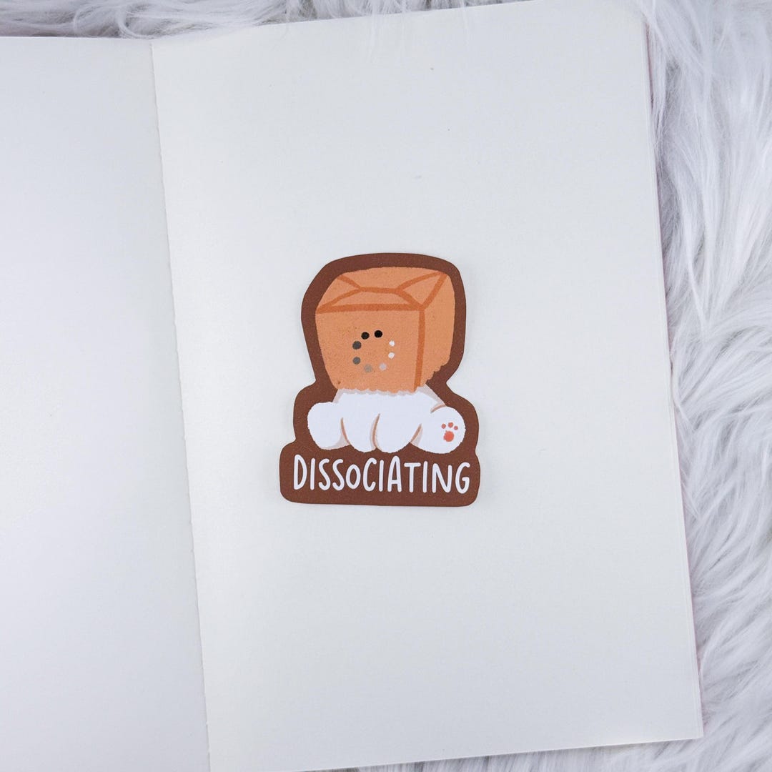 Dissociating // Large Matte Deco Sticker for Journals - Etsy