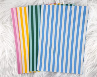 Stripe Society – Journal Backgrounds Set // 4 Matte Sticker Papers