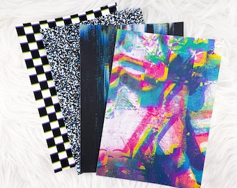 Glitch - A5 Matte Sticker Paper (Set of 4)