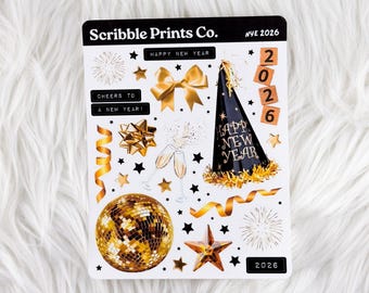 NYE 2026 – Journal Deco // Matte Stickers