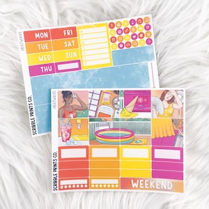 Heatwave – Matte Hobonichi Cousin Weekly Sticker Kit