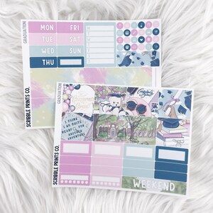 Graduation – Matte Hobonichi Cousin Weekly Sticker Kit