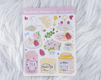 Afternoon Tea – Journal Deco // Matte Stickers