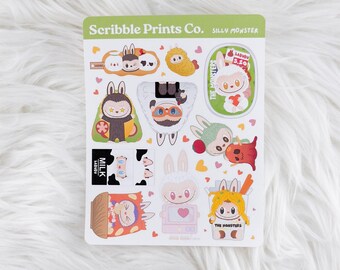 Silly Monster – Deco // Matte Journal Stickers