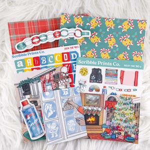 Deck the 90s – Junk Journal Collage Kit // Matte Sticker Collection
