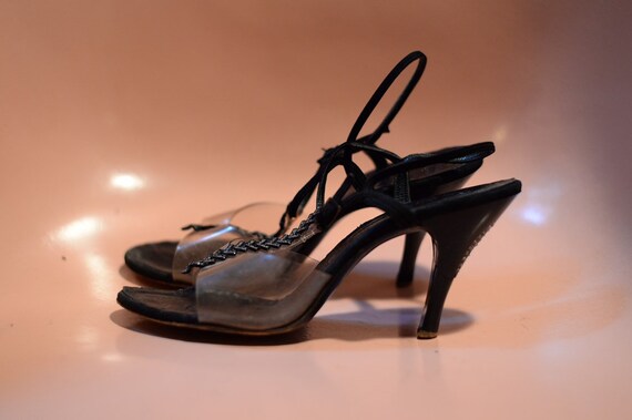 clear plastic heels