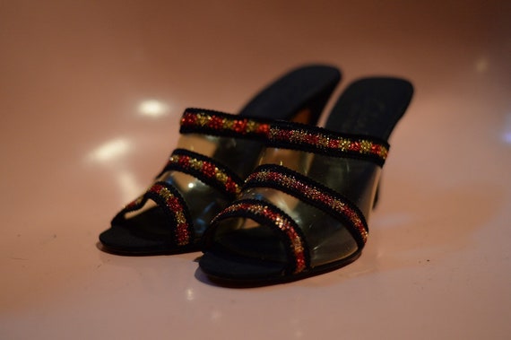 heels with plastic sides