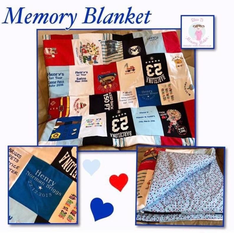 Memory/keepsake Blanket/quilt Made From Baby Clothes Etsy