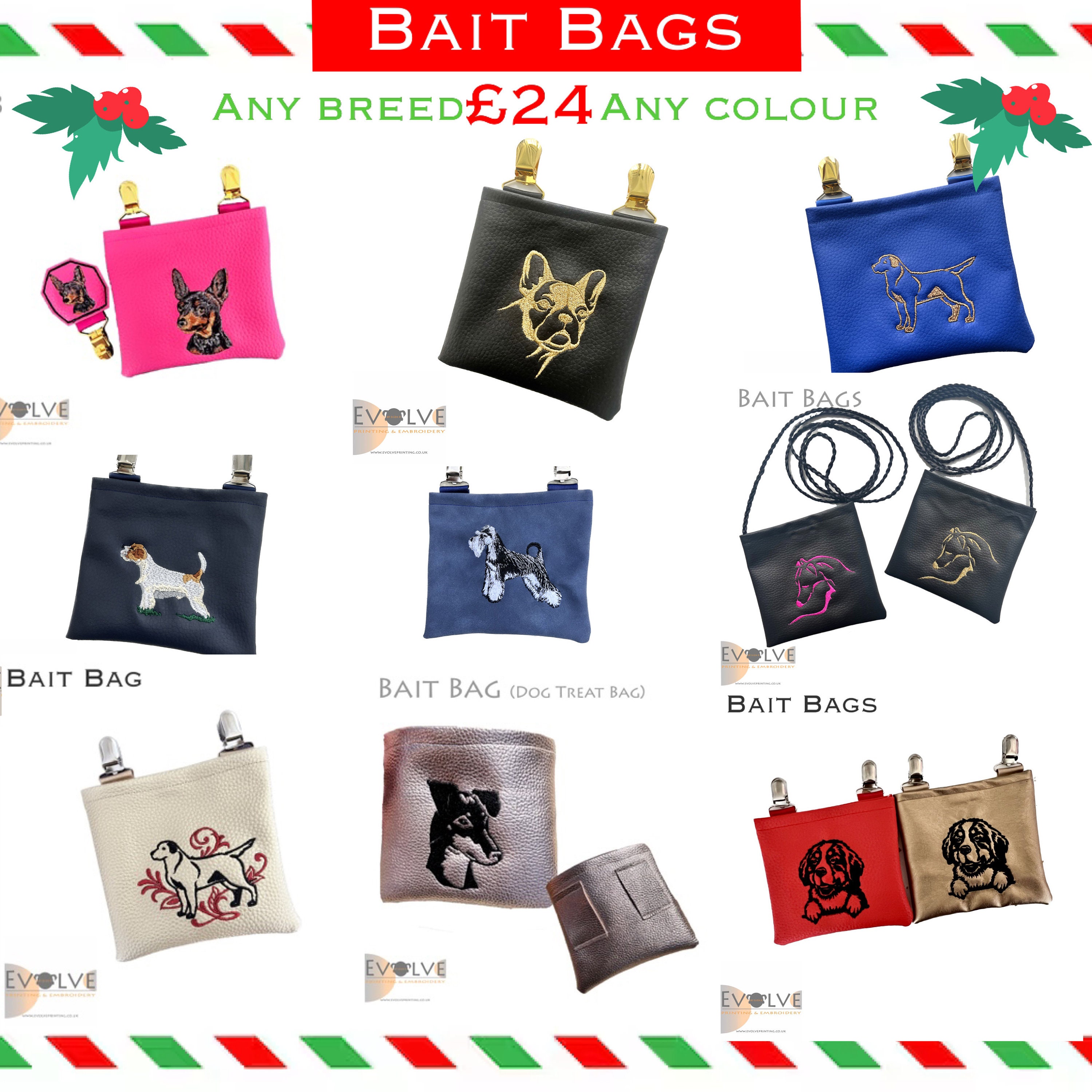 Dog Show Bait/treat Bags and Ring Clips 