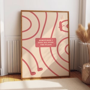 Stampa sulla salute mentale, poster da parete, illustrazione scarabocchiata con citazione, regalo di benessere per cucina, camera da letto, bagno o regalo per un amico.