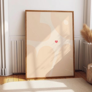 Impresión tipográfica de arte de pared de amor, impresión de colores claros, póster con corazón, decoración del hogar, regalo para cocina, dormitorio, dormitorio, decoración infantil, carteles infantiles