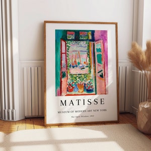 Stampa di Matisse, stampa di barche, stampa artistica da parete con vista sul mare, arredamento classico per la casa, stampe artistiche blu per cucina, camera da letto, soggiorno e bagno.