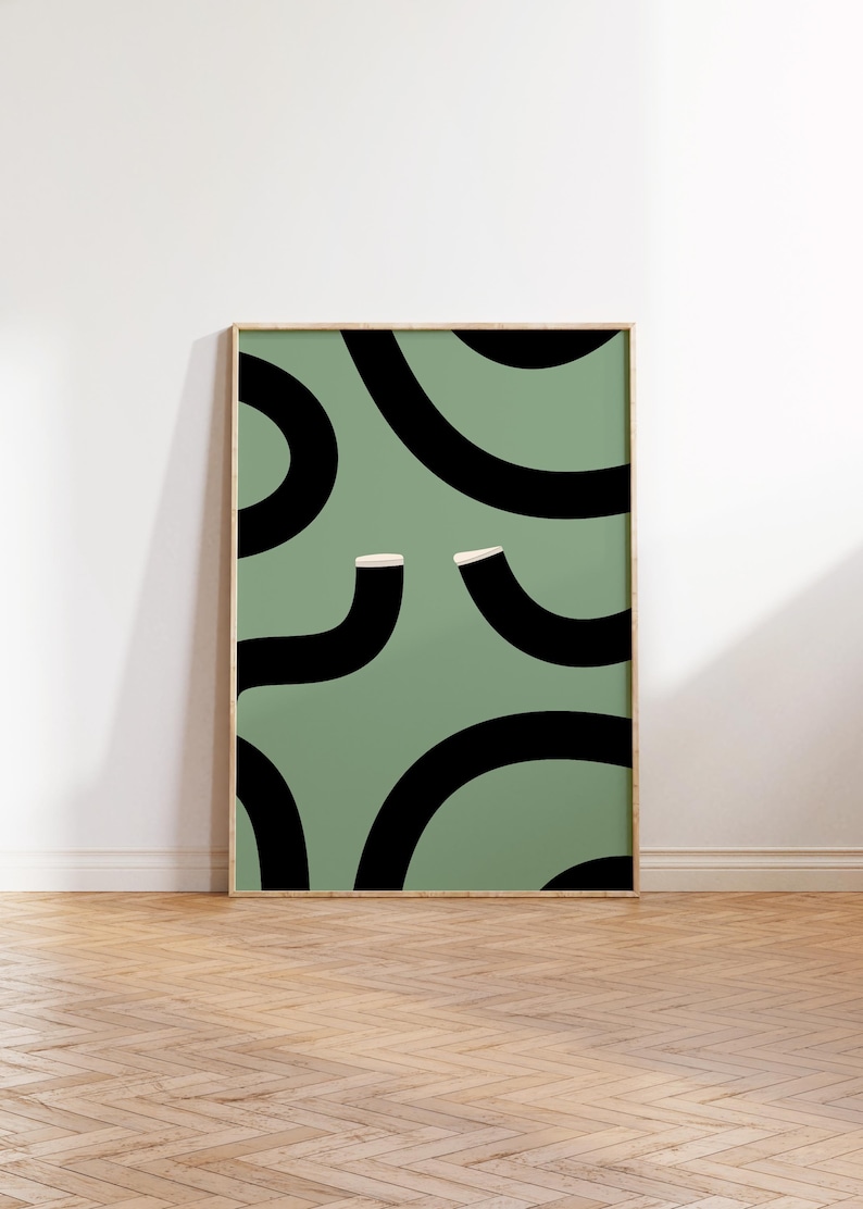 Guinness print without any text on it just two abstract pints of guinness meeting in the middle on a green background. Man cave home bar art