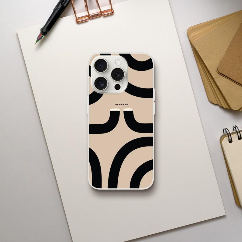 Guinness iPhone Case With Sláinte Text, iPhone 16, 16 pro, 15, 15 pro, 14, 14 pro 13 pro, 12 phone case design with abstract Guinness print image 7
