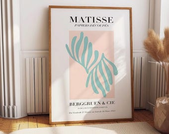 Matisse Berggruen & Cie Print: Colourful Abstract Coral Wall Art