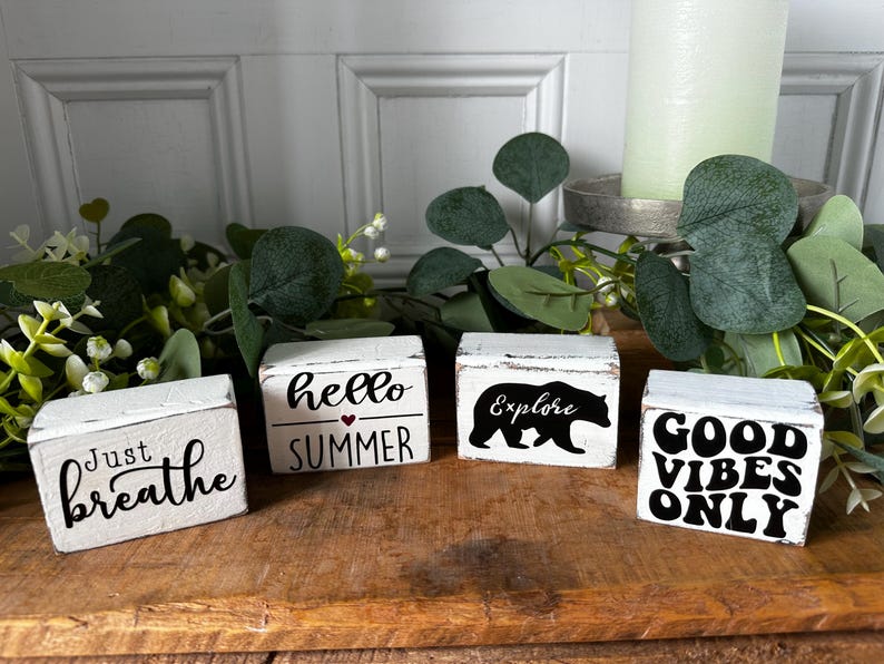 Inspirational Sign Blocks, Motivational, Desk Decor - Etsy