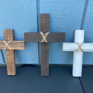 Wooden cross, rustic/farmhouse decor, wall cross, religious decor