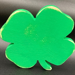 Four Leaf Clover Wood Decor, St. Patrick&#39;s Day Décor, Lucky Décor, Tier tray Mantle decor, Farmhouse Décor, Shamrock Clover