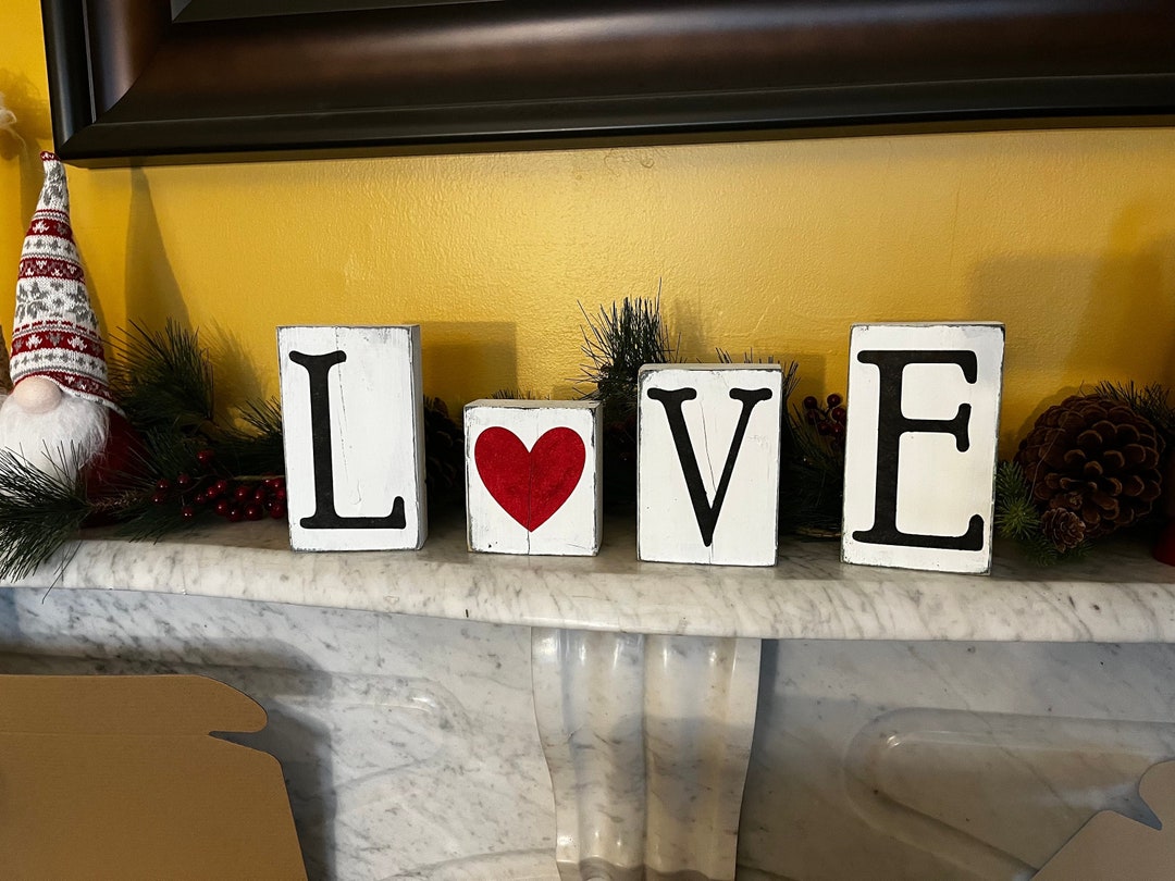 Valentine's Day Decor Love Sign Heart or St. Patrick's Day Decor Luck