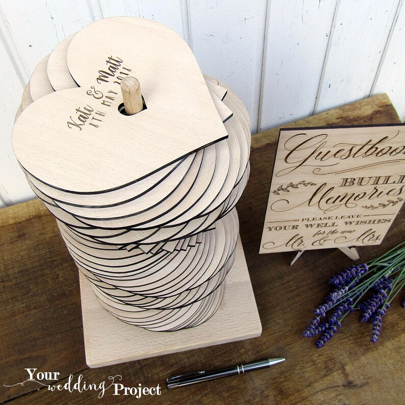 Wedding Guest Book Alternative Heart Wedding Guest Book Etsy