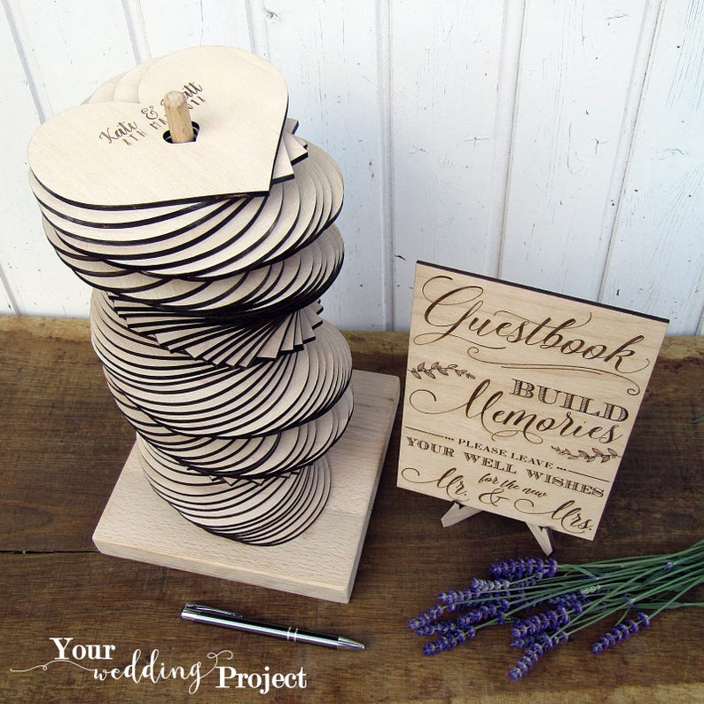 Wedding Guest Book Alternative Heart Wedding Guest Book Etsy