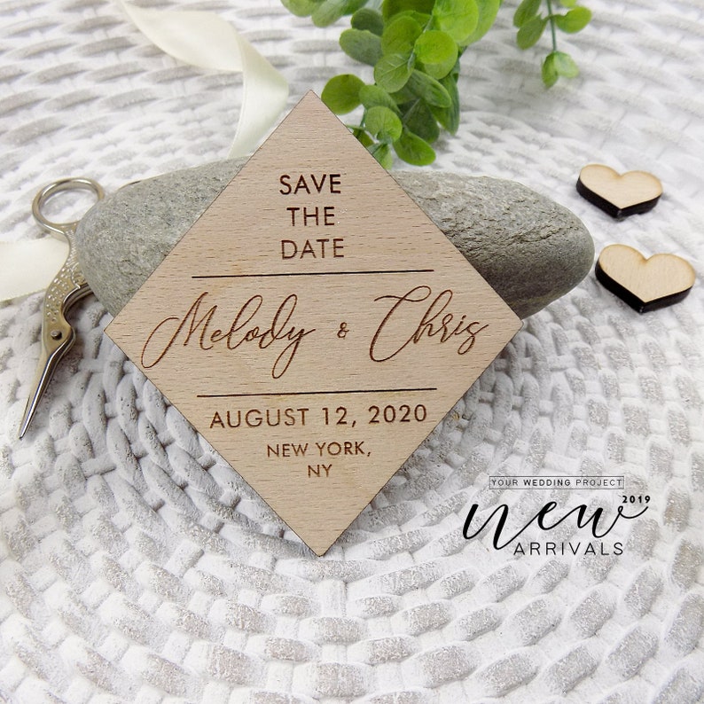 Rustic Wedding Favor Burnt Orange Save the Date Custom Wedding Magnet Merlot Save the Date Floral Wedding Invitation Wood Save the Date