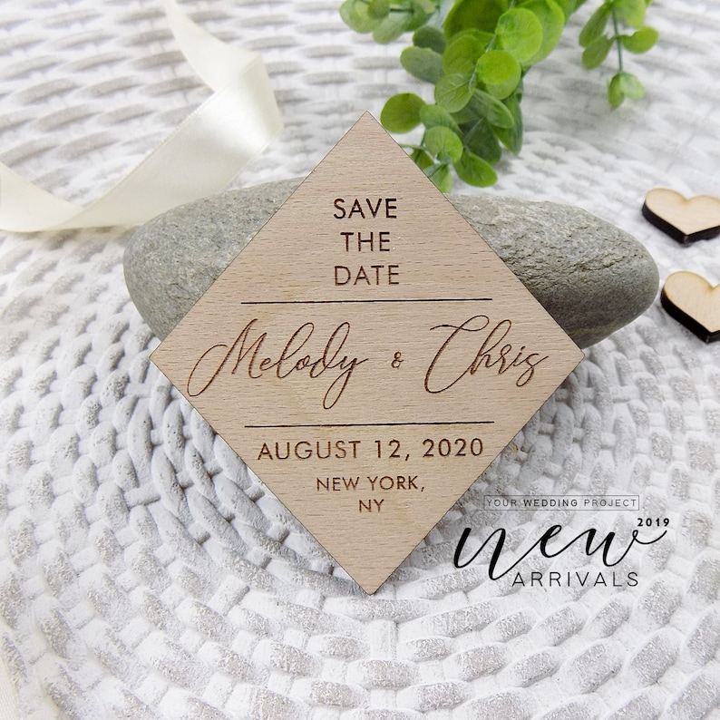 Rustic Wedding Favor Burnt Orange Save the Date Custom Wedding Magnet Merlot Save the Date Floral Wedding Invitation Wood Save the Date