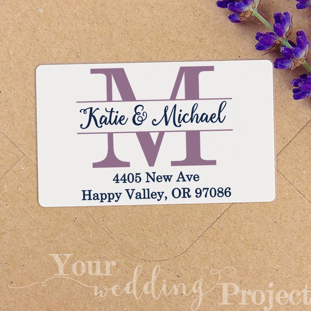 Custom Initial Clear or White Labels Wedding Labels Return | Etsy