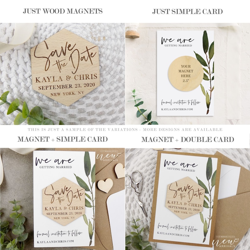 Rustic Wedding Favor Burnt Orange Save the Date Custom Wedding Magnet Merlot Save the Date Floral Wedding Invitation Wood Save the Date