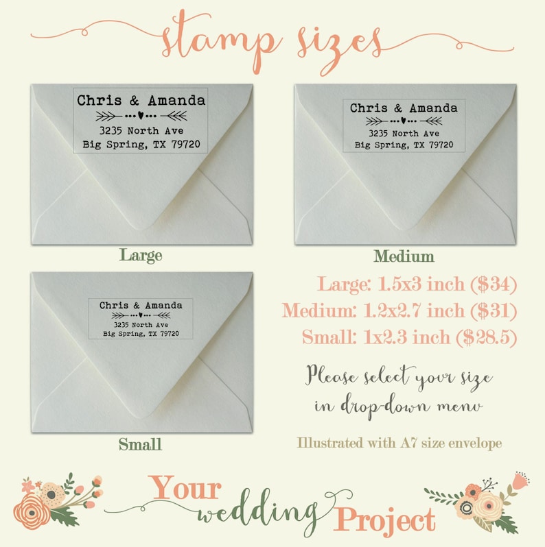 Typewriter Stamp Personalized Stamp Self Inking Stamp Address Stamp Rustic Rubber Stamp Heart Arrow Stamp Custom Return Address Stamp