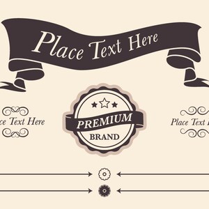 DESIGN ELEMENTS SET – Vector Banners, Dividers Frames,Text Copy Space - Clipart Collection – Digital Download – Commercial Professional Use
