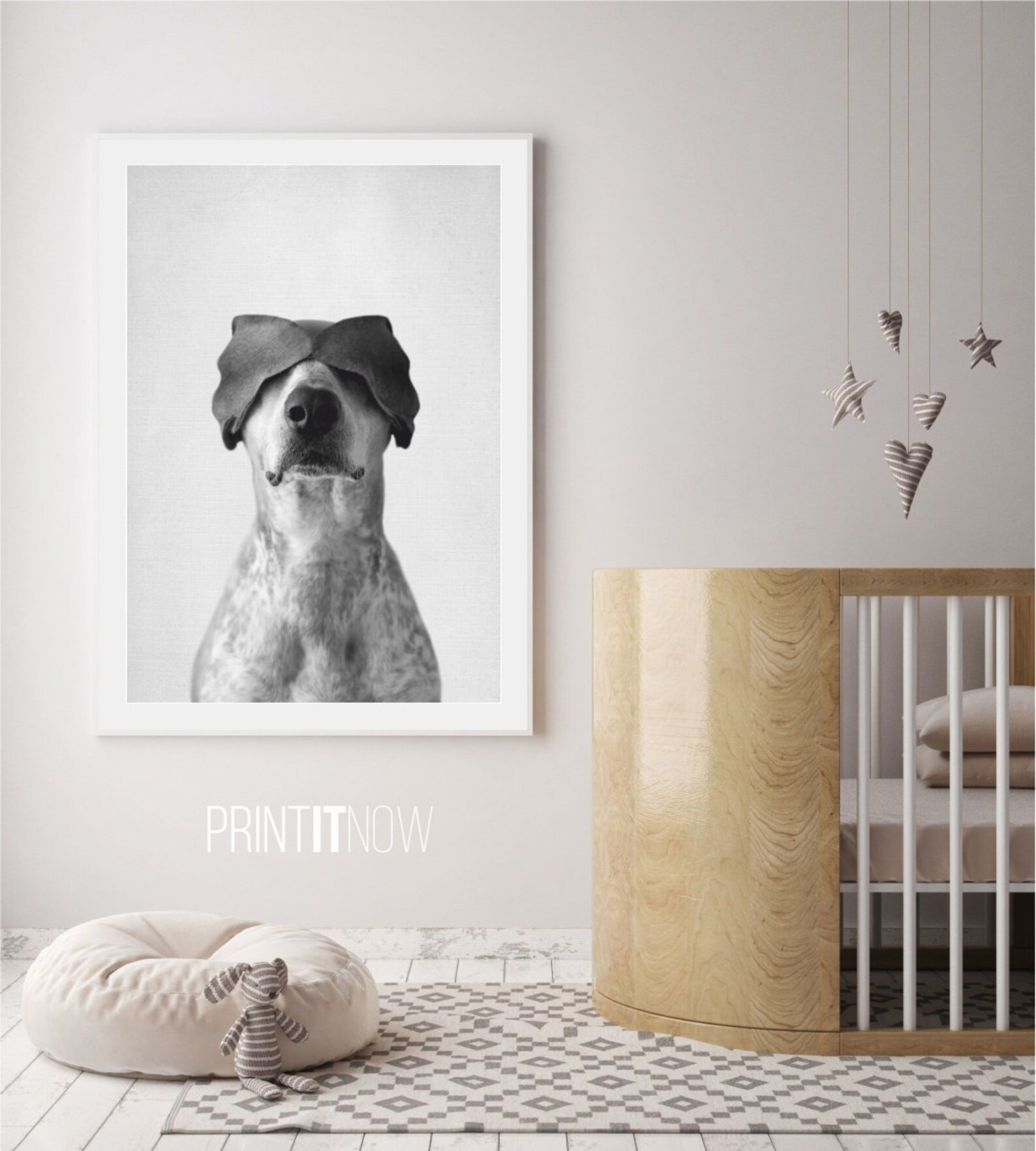 Dog Print Nursery Animal Decor Wall Art Large Printable | Etsy
