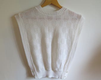 Vintage white sleeveless acrylic canada