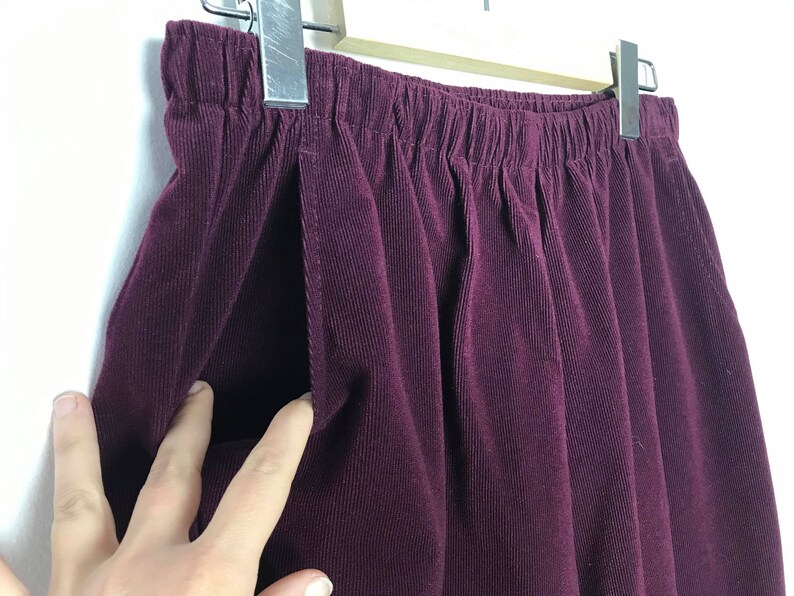 Burgundy Red Vintage Corduroy Pants