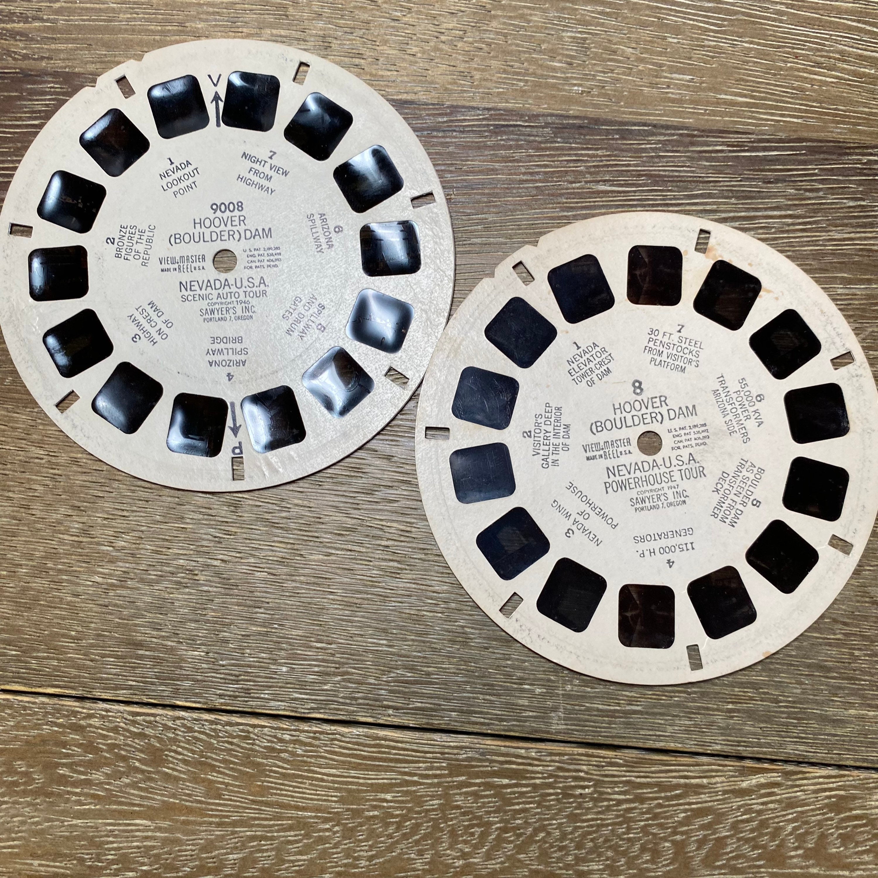 3 ViewMaster Classic Vintage 3D Reels Hoover Dam and Boulder Dam 