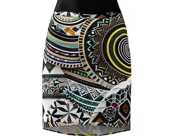 Women's African Inspired Abstract Pencil Skirt beautiful dress African pattern ladies business casual wear