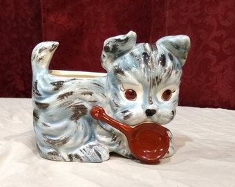 A Scotty Dog Spoon or Fork Rest From the 1920s Unique Tableware Excellent Thought Fun and Practical Vintage Collectible Glass Dog