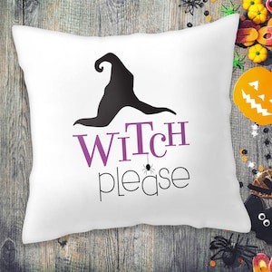 NEW! Witch Please - Autumn Halloween Throw Pillow Cover